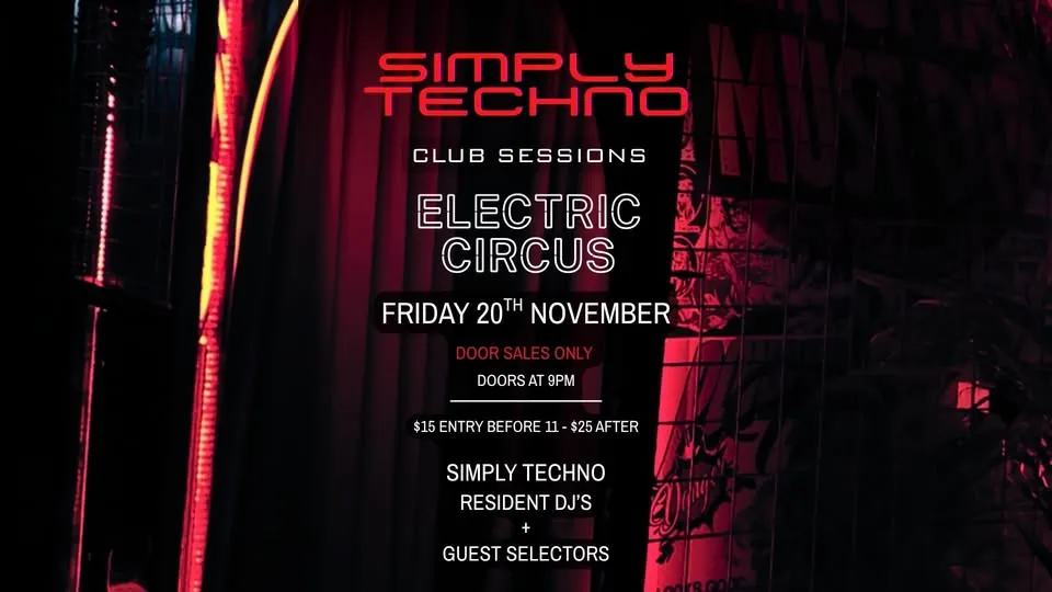 SIMPLY TECHNO // CLUB SESSIONS poster
