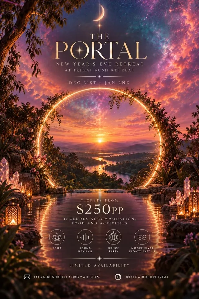 The Portal NYE at Ikigai Bush Retreat poster