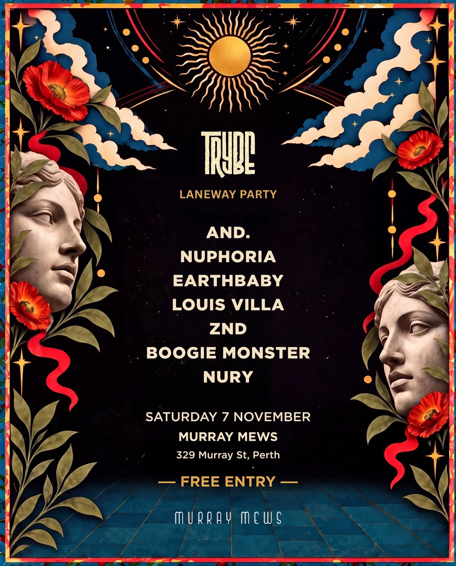 TRYBE Laneway Party | Free Entry poster