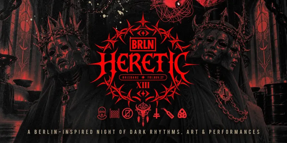BRLN [QLD] ✦ HERETIC ✦ Nov 27 poster