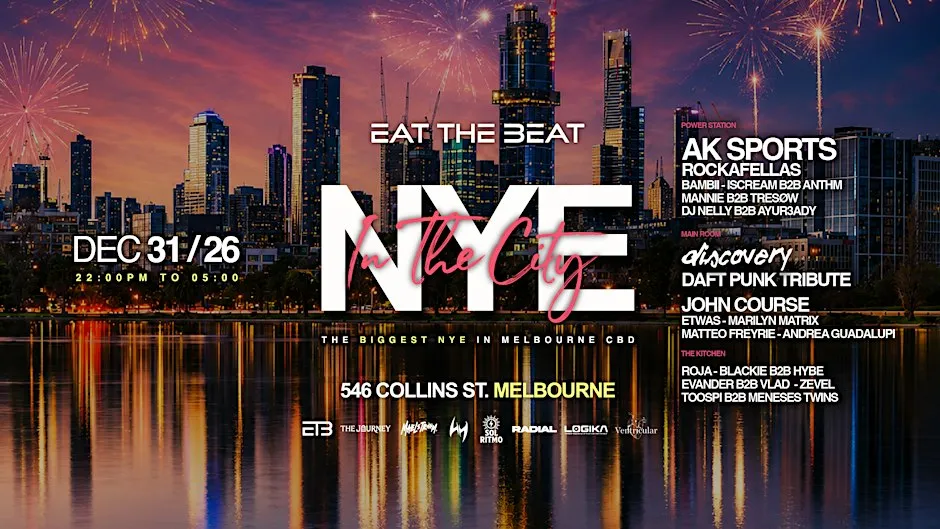 NYE 2026 | EAT THE BEAT poster