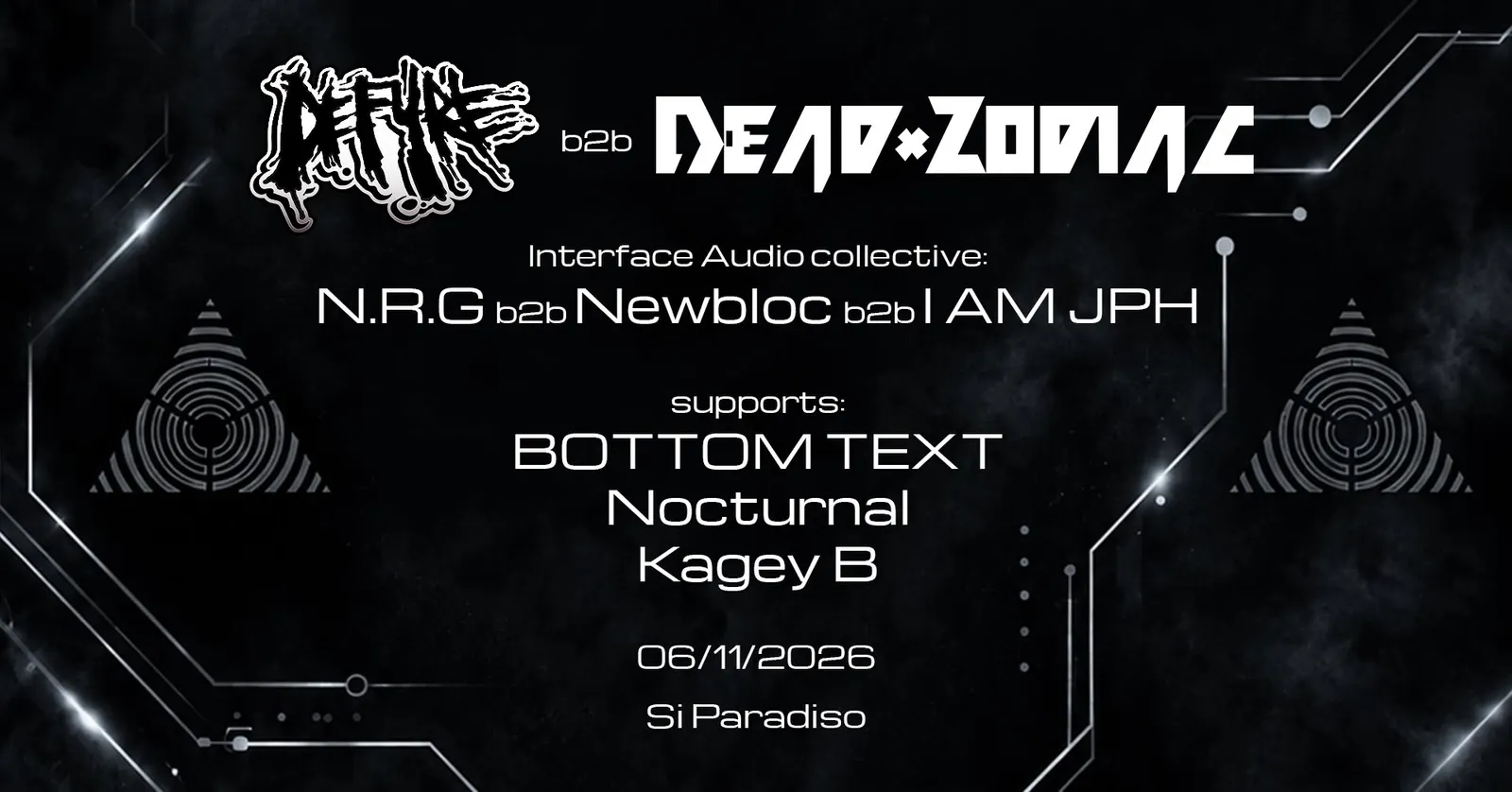 Interface Audio Presents: Dead Zodiac b2b Defyre poster