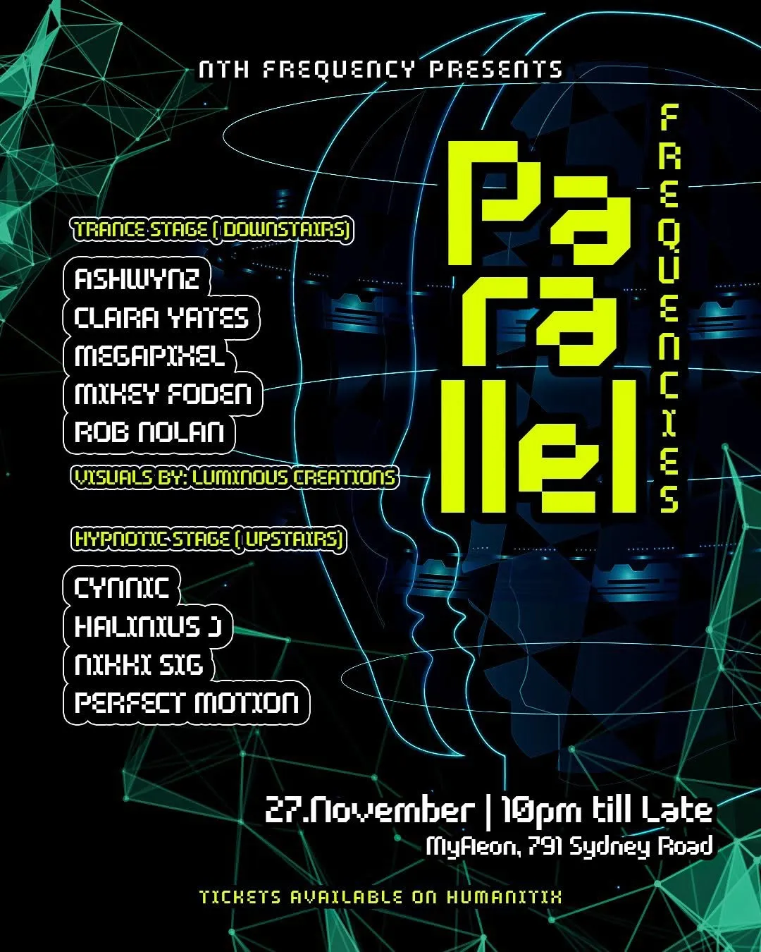 Parallel Frequencies @ MyAeon | 27th Nov| 10pm till late poster