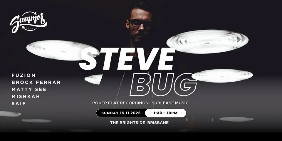 Steve Bug BRISBANE poster