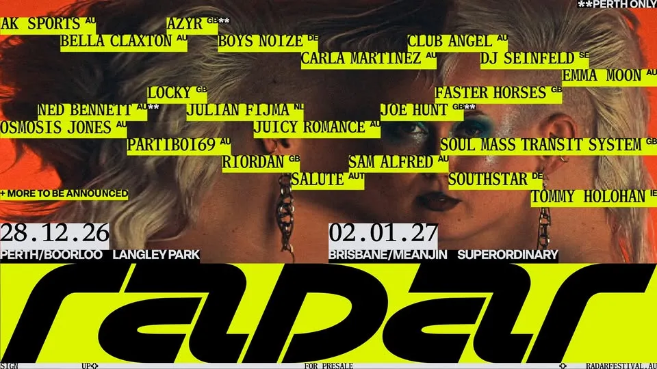 RADAR FESTIVAL [PERTH/BOORLOO] poster