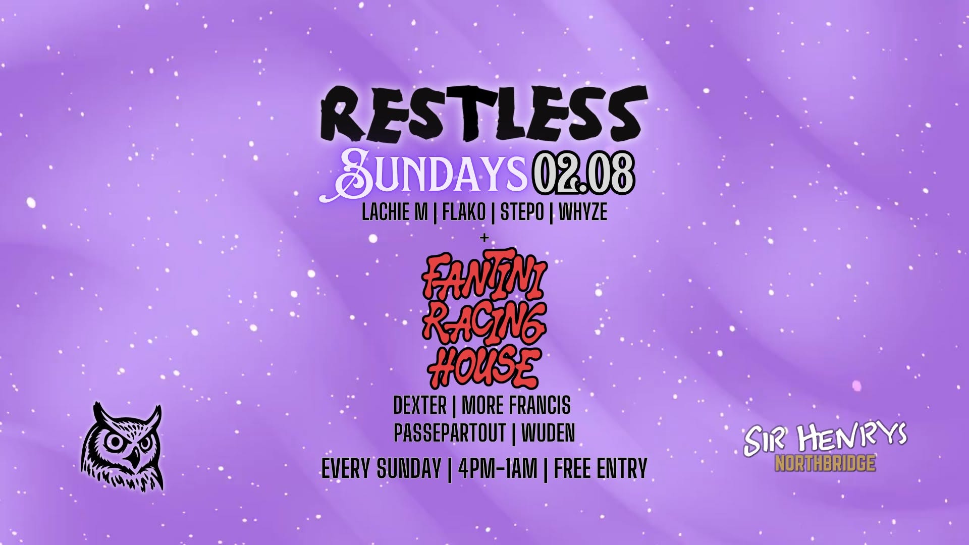 RS124: Restless Sundays x Fantini Racing House poster