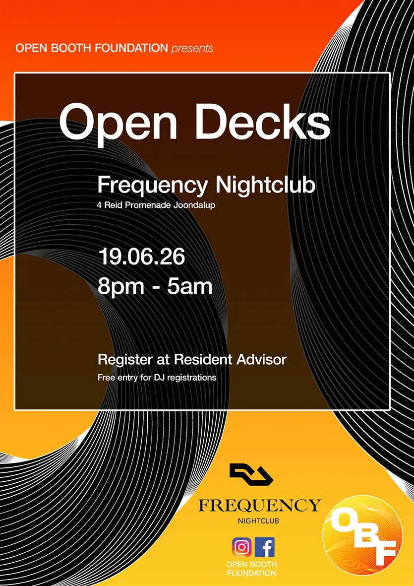 Open Booth Foundation presents: Open Decks at Frequency Nightclub Venue poster