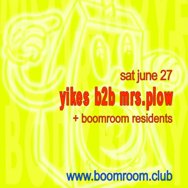 Yikes B2B Mrs.Plow + Boomroom Residents poster