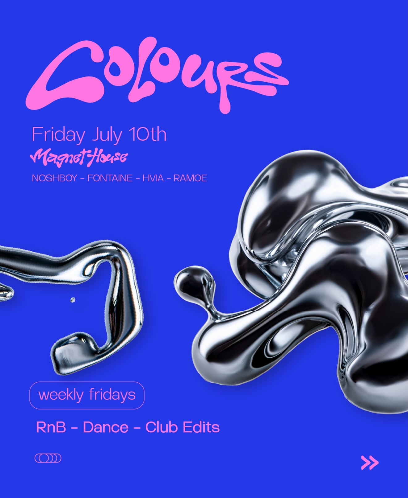 Colours Fridays RSVP poster